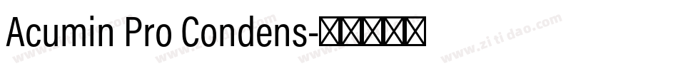 Acumin Pro Condens字体转换